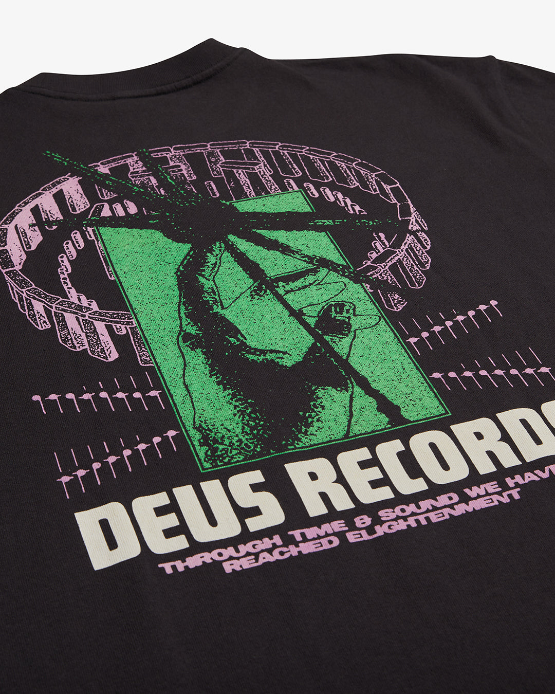 Deus X Machina Time And Sound Tee Back Graphic Detail