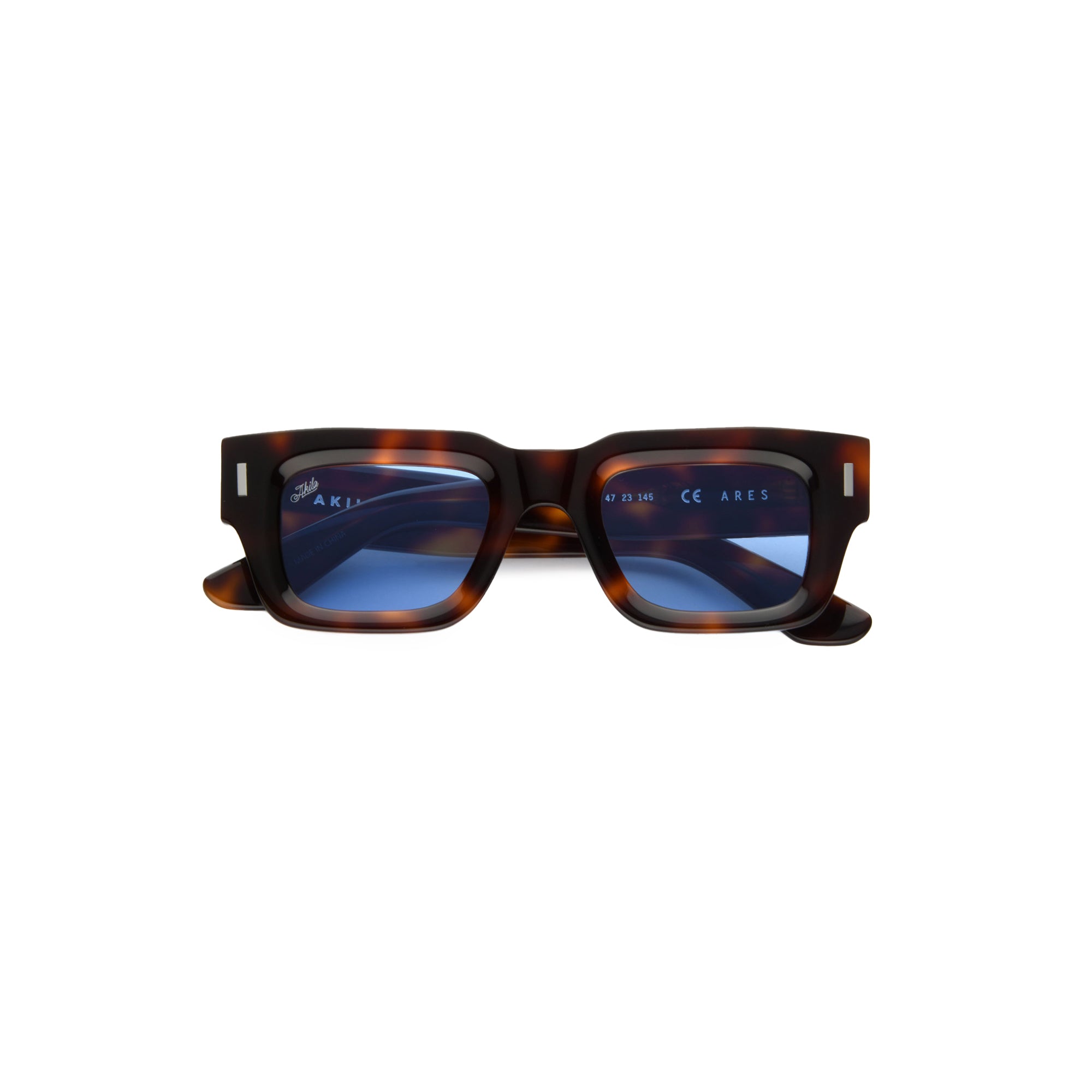 Akila Ares Havana and Sky Blue lens sunglasses